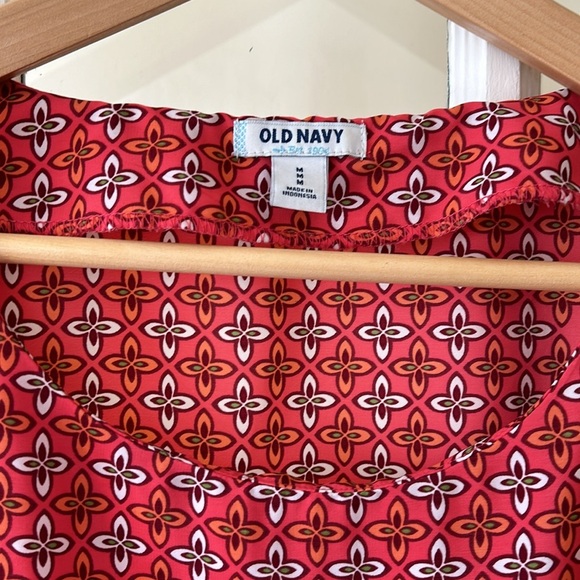 Old Navy shift dress with slip, so soft and silky, comfy, dark rosy salmon color - Picture 4 of 5